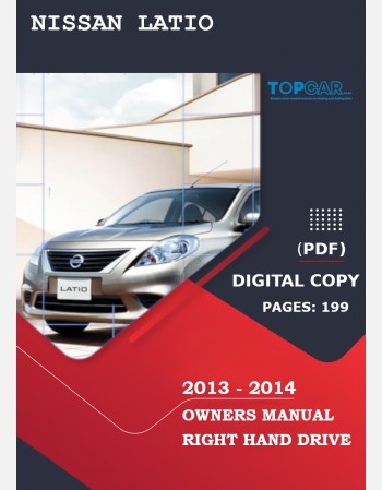 nissan latio 2013-2014 owners manual in english